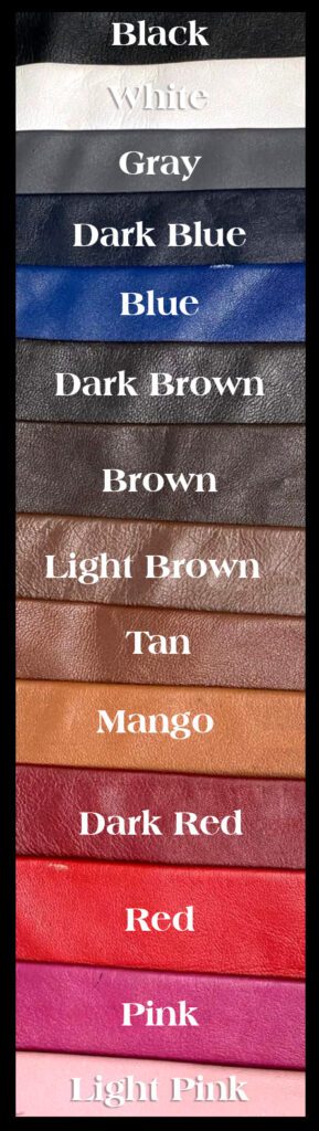 Leather Colors - Blackfire Leather Company